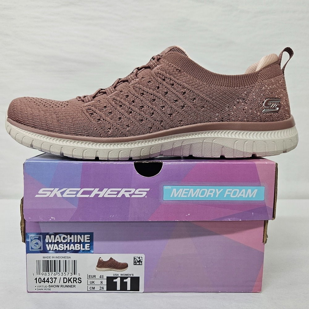Skechers Virtue Show Runner Casual Sneakers 104437 Dark Rose Women Size 11